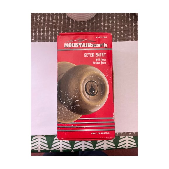 Mountain Security Keyed Entry Ball Shape Antique Brass 2007 Hampton Products - Picture 1 of 7